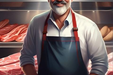 Portrait of Dale Vaughn, head butcher