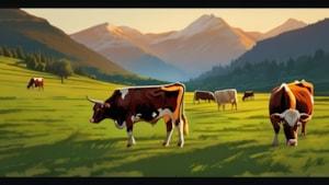 Cattle grazing on a ranch