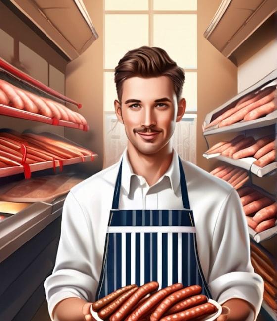 Portrait of Cody Vaughn, sausage maker
