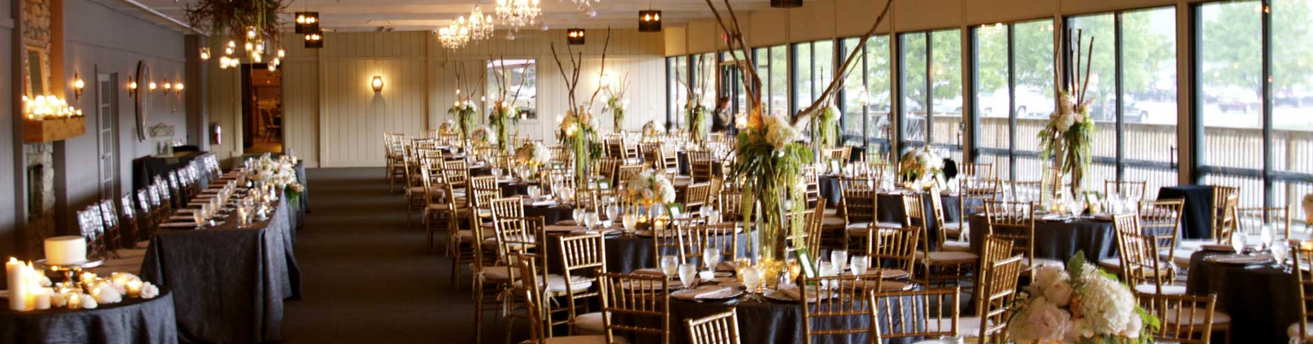 Bohemian and natural themed wedding reception at the lakefront venue of The Lodge at The Willows