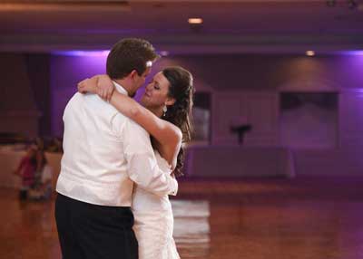 Bride and Groom on the dance floor of The Ballroom at The Willows