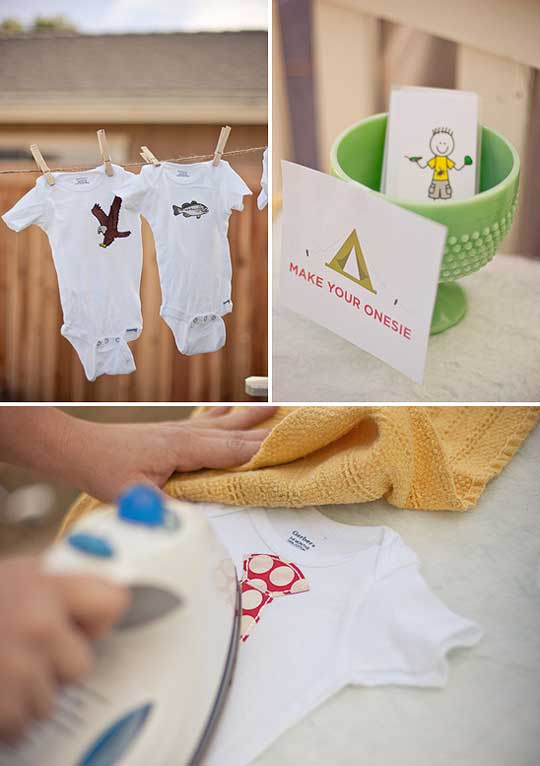 DIY Onesies are a great baby shower event