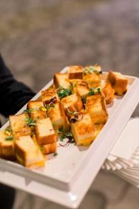 Grilled cheeses make the perfect elegant comfort food for this wedding reception