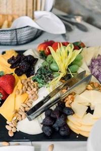 A grazing table is one of today's hottest trends for wedding receptions; catering by Crystal Catering