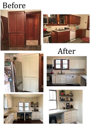 White Cabinet Grain Filler Kitchen, How To Paint Kitchen Cabinets With Wood Grain