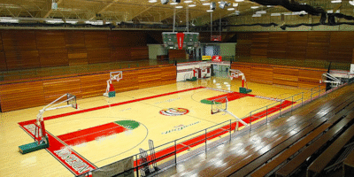 The original gym at the Wigwam in Anderson, Indiana