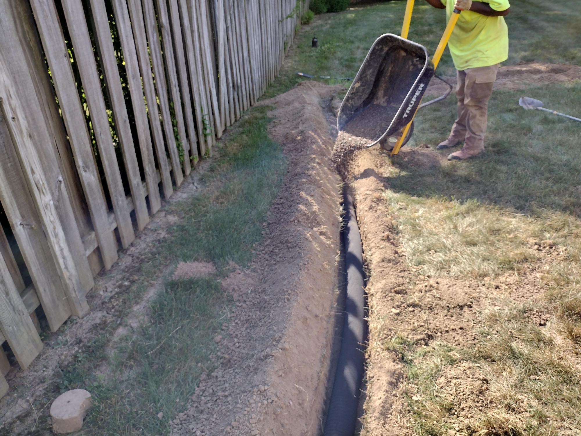 French Drain Installation Project in Indianapolis