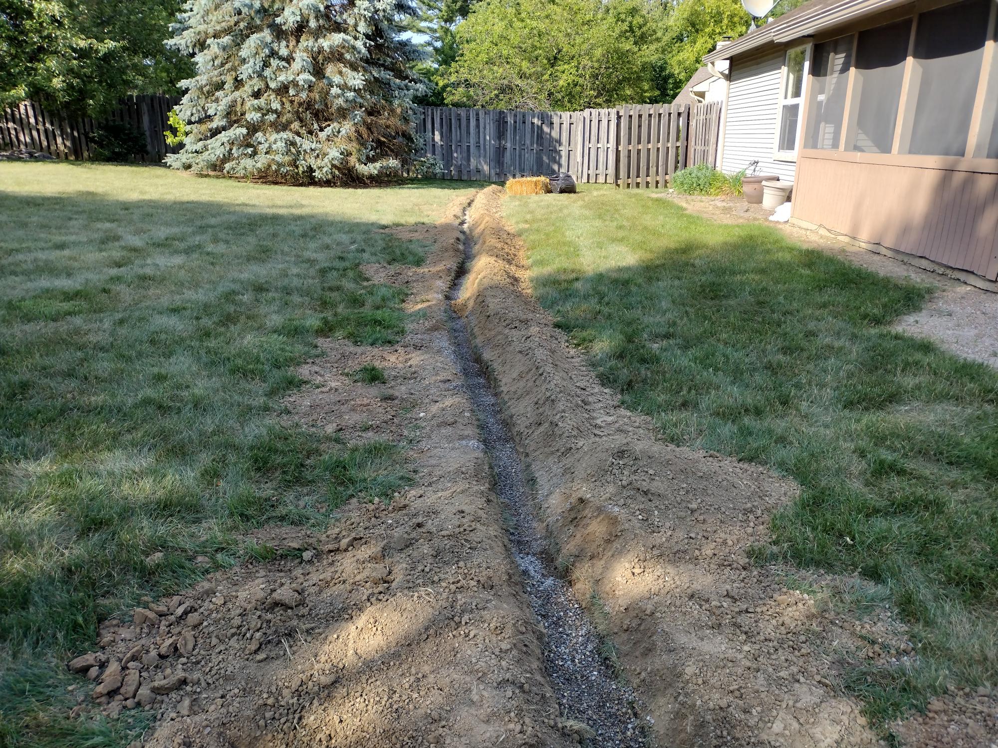 French Drain Project in Indianapolis