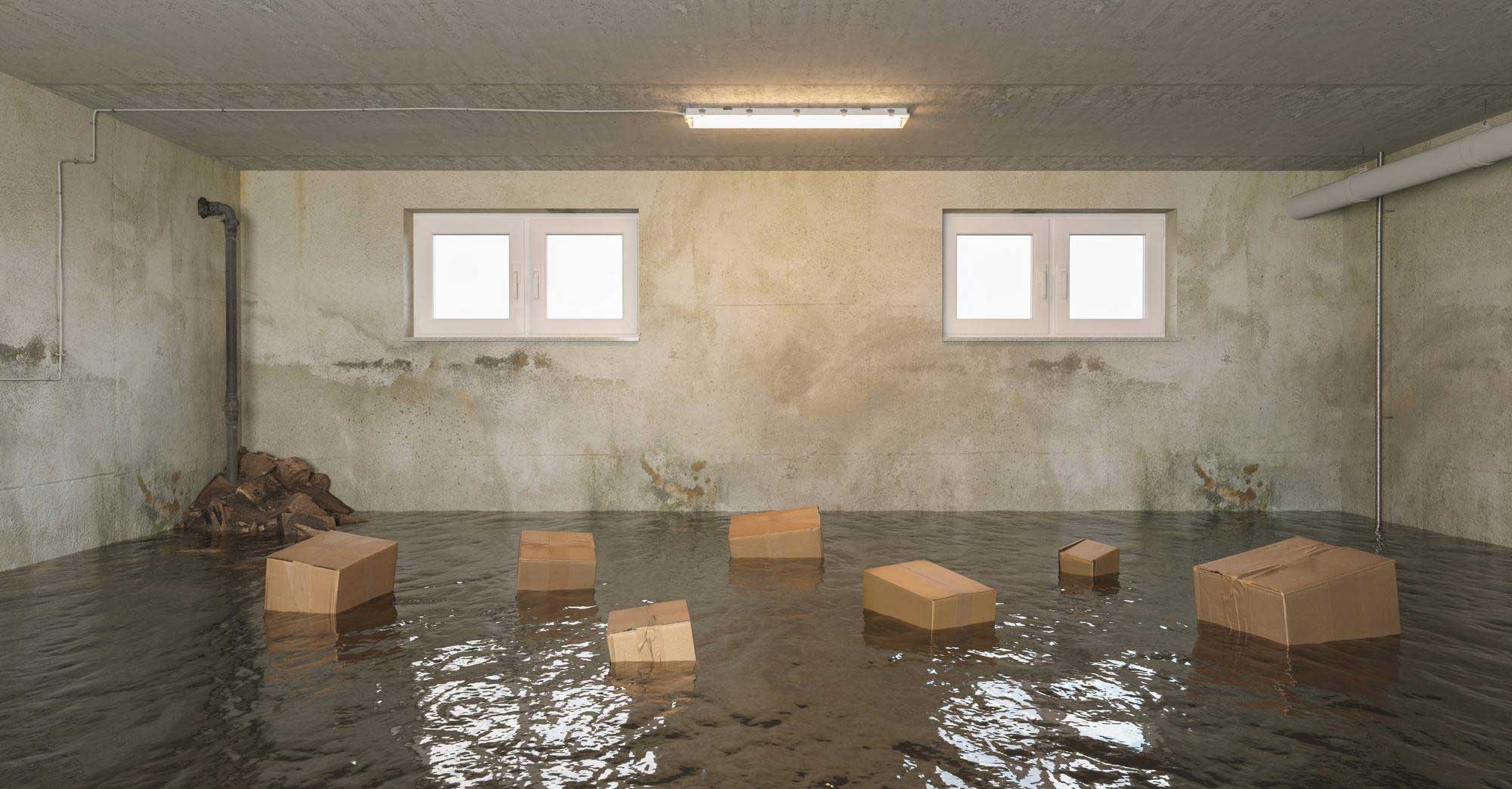 flooded-basement-house-with-wet-cardboard-boxes-water