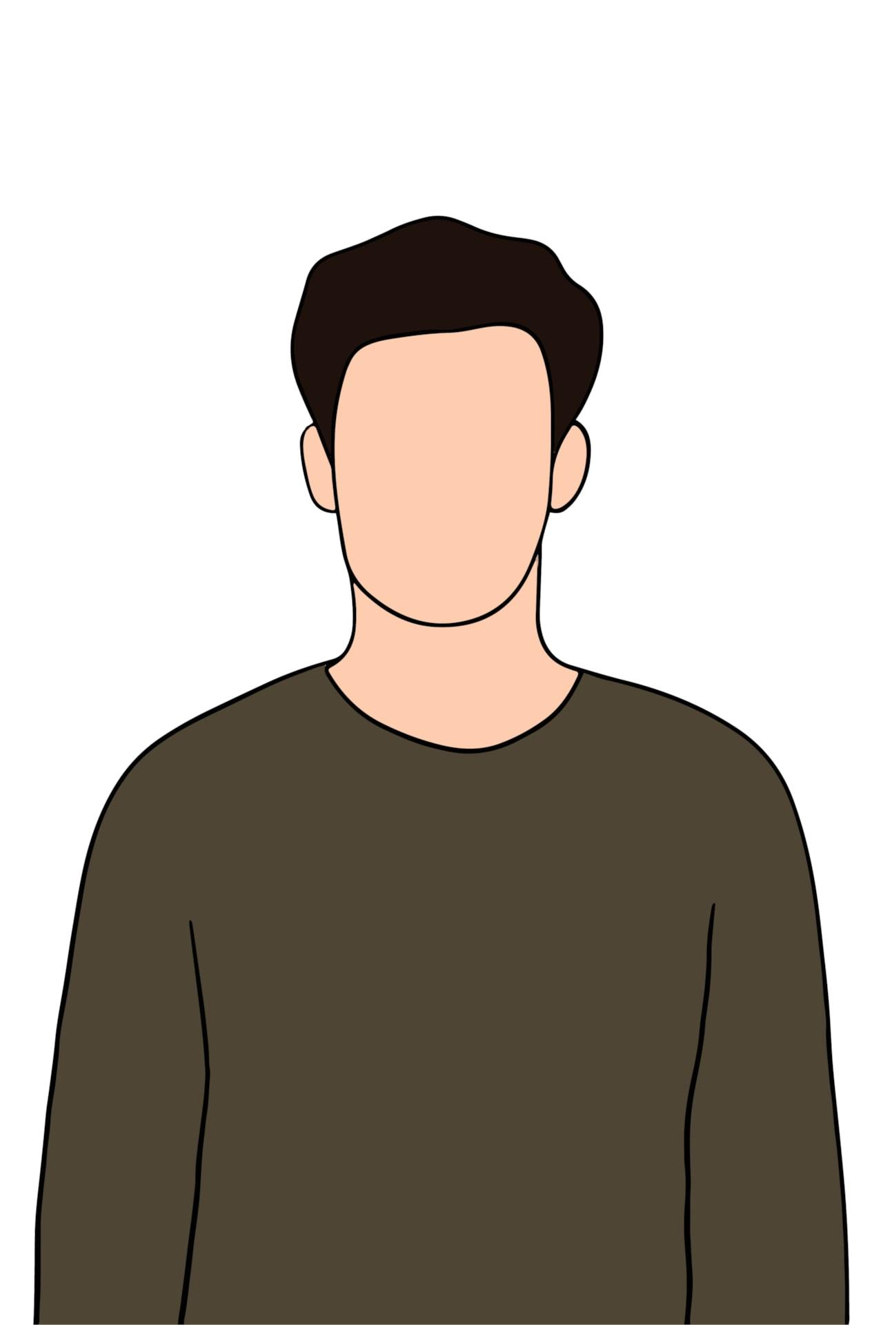 Man Profile - black hair