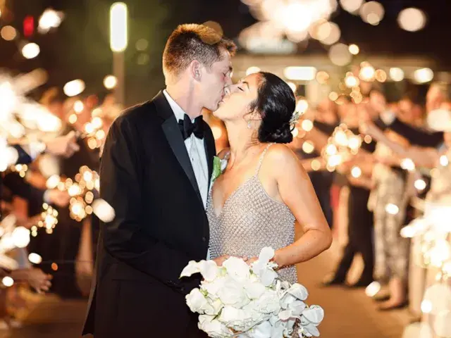 Coghlan Leonard Romantic Wedding Sparkler Exit at The Indiana Roof Ballroom (Indianapolis)