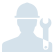 Person with hard hat and wrench icon