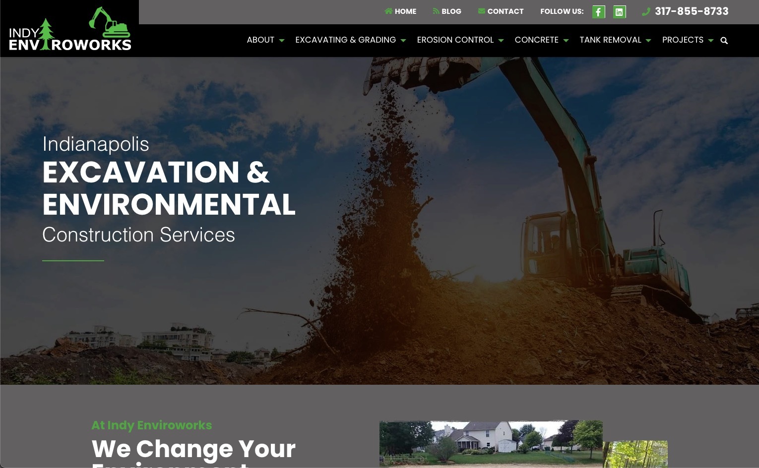 Indy Enviroworks - Construction Contractor Websites