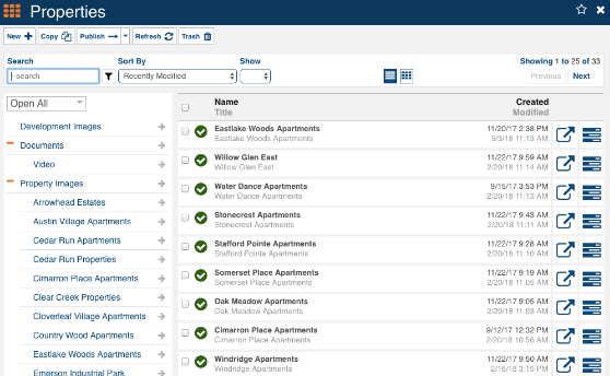 Example of Datastore - Property Listing