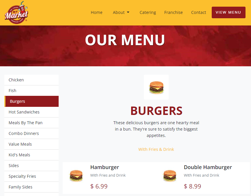 Menu Builder - Website Menu