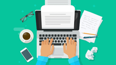 Man writing content for his website