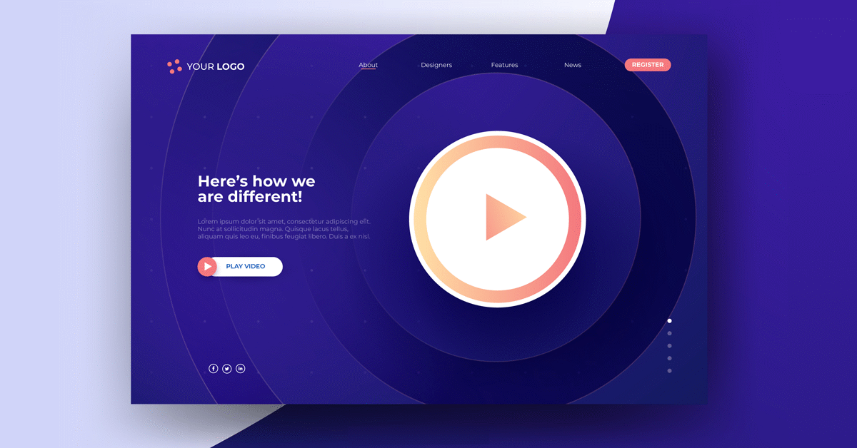 video on a website for conversions (source: freepik.com)