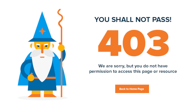 Error pages can be customized in Marketpath CMS