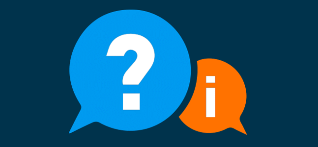 Question mark and information icons