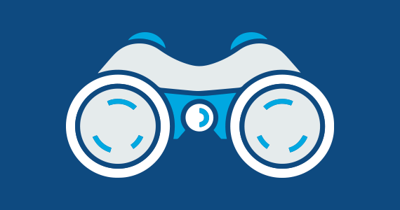 Binoculars graphic to look into the future of Marketpath CMS