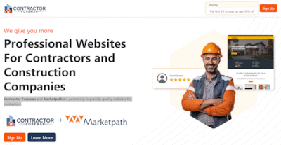 Contractor Website Program (Marketpath and Contractor Foreman)