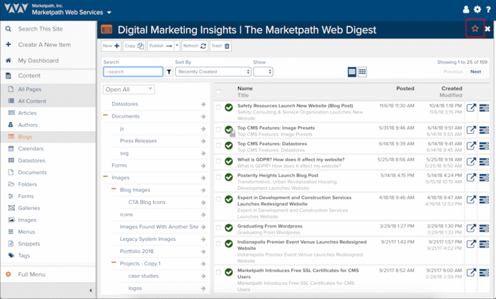 Shortcut on Screen | Marketpath CMS