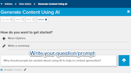 Generate AI-Assisted Content and Use AI Prompts Within Marketpath CMS