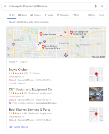 Google Map Local Pack