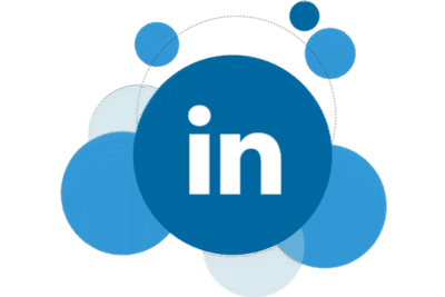 LinkedIn logo in bubbles