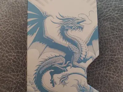 Dragon Rising Sun Metal Wallet image