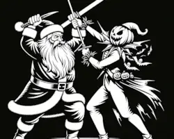 Santa vs Halloween image