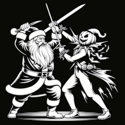 Santa vs Halloween image