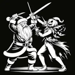 Santa vs Halloween image