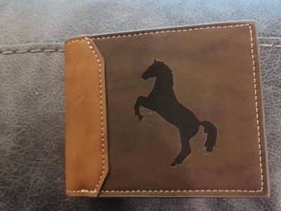 Horse Silhouette Leather Wallet image