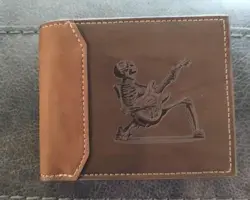 Electric Guitar Skeleton Leather Wallet image
