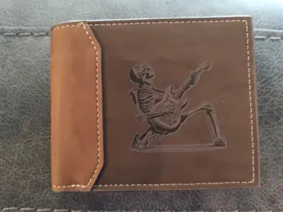 Electric Guitar Skeleton Leather Wallet image