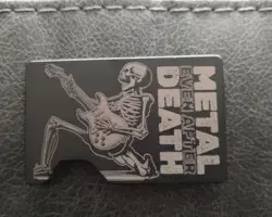 Skeleton Guitar Metal Wallet image