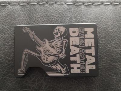 Skeleton Guitar Metal Wallet image