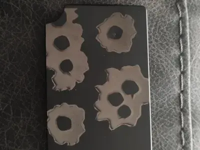 Bullet Holes Metal Wallets image