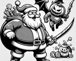 Christmas and Halloween image