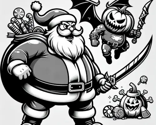 Christmas and Halloween image