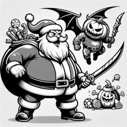 Christmas and Halloween image
