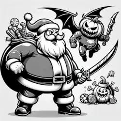 Christmas and Halloween image