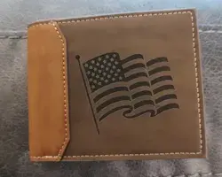 American Flag Leather Wallet image