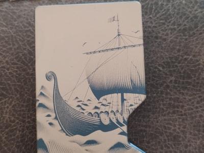 Viking Ship Metal Wallet image