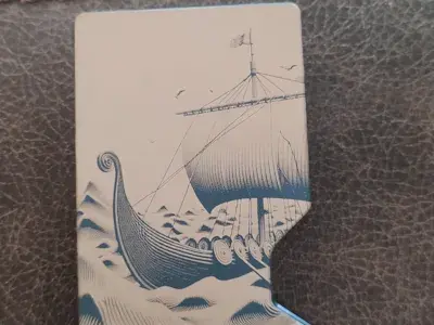 Viking Ship Metal Wallet image