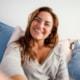 Portrait woman in bed