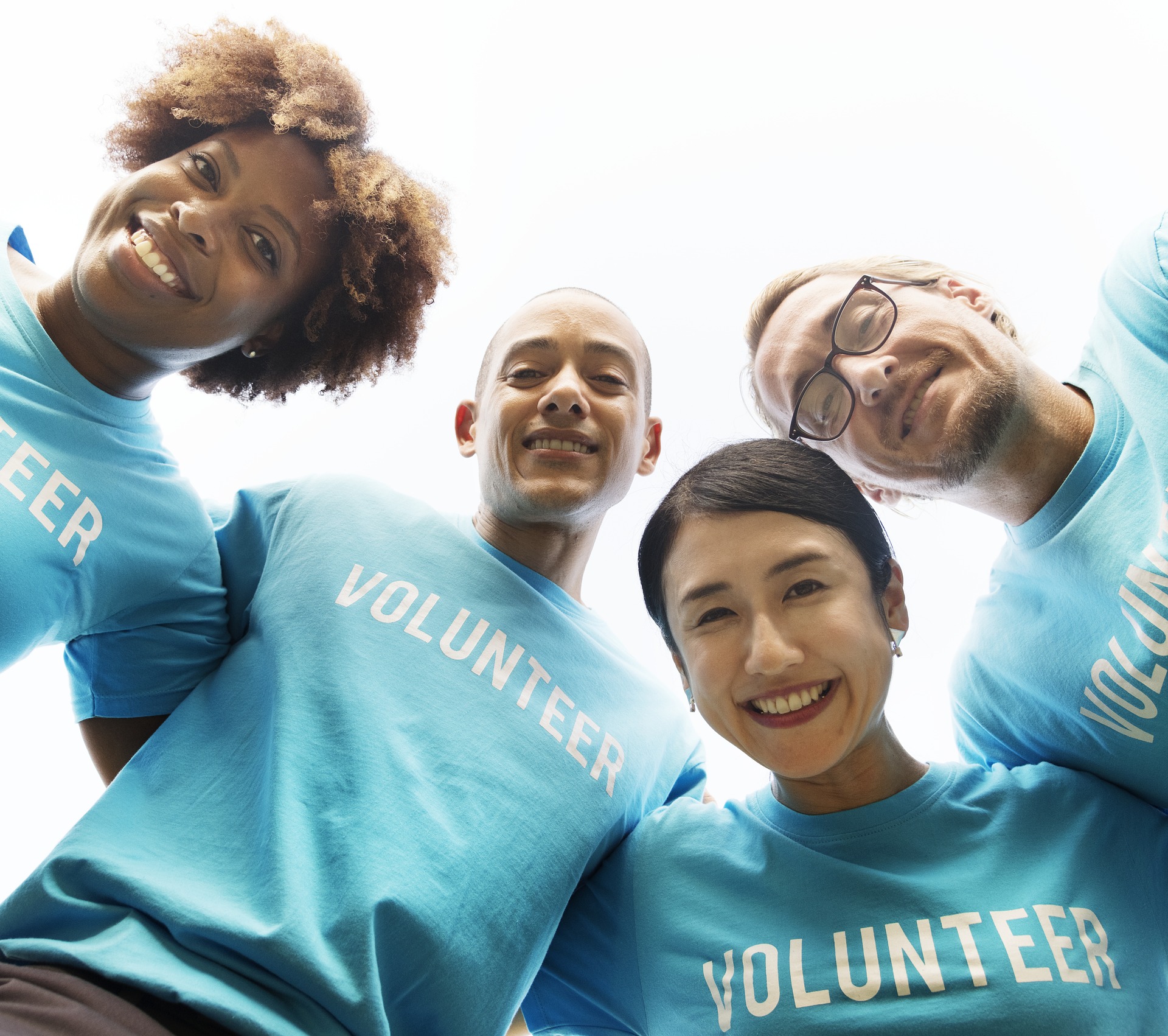 photo of volunteers in a circle