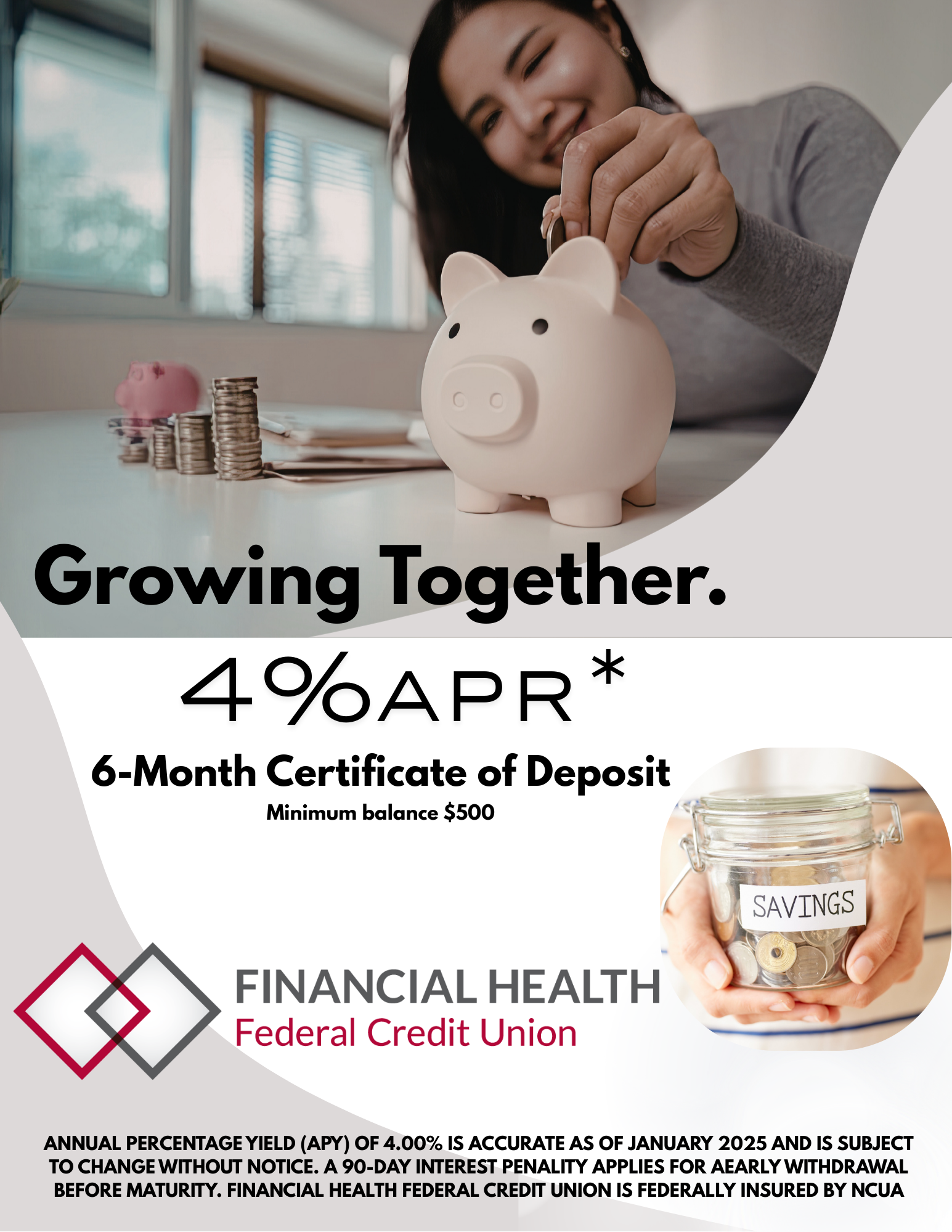 6 month Cd @4%apr march 2026