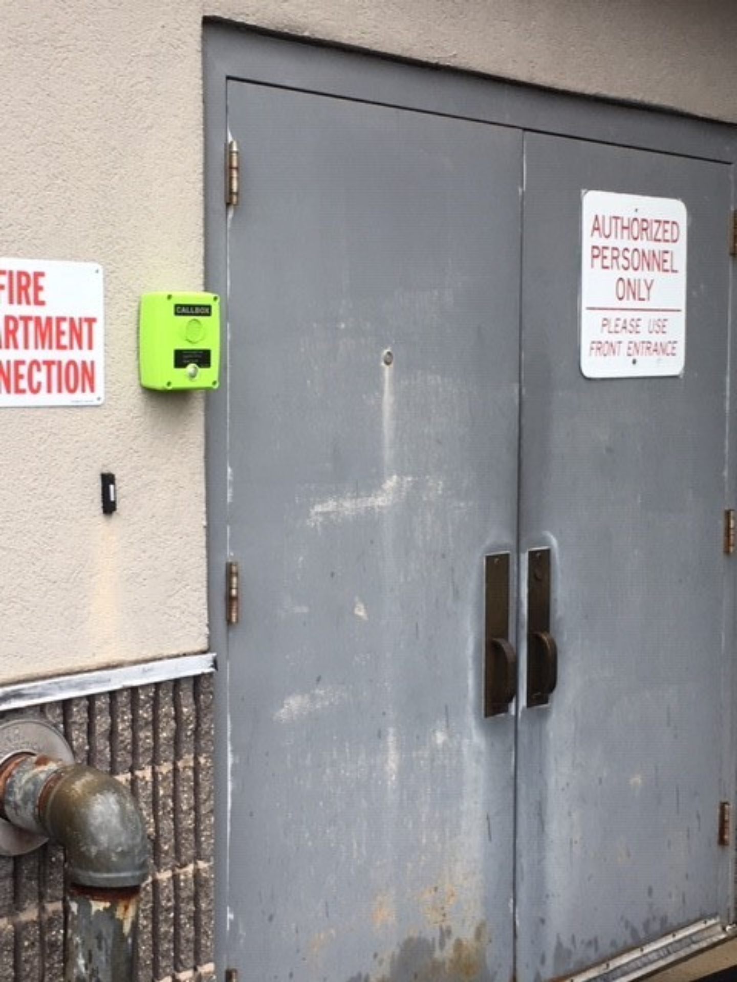 Callbox outside door